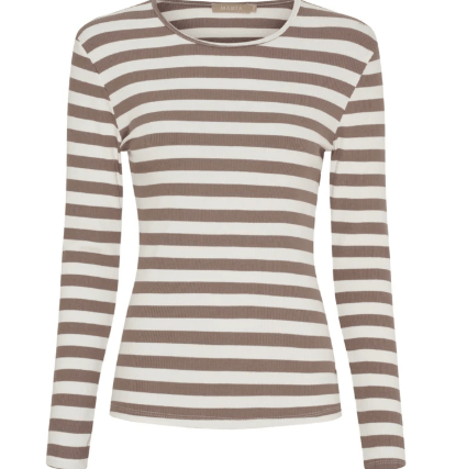 Marta Camel Stribet Beogina Bluse