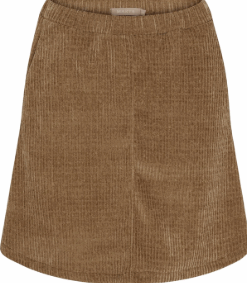 Marta June Nederdel I Camel Farvet Fløjl