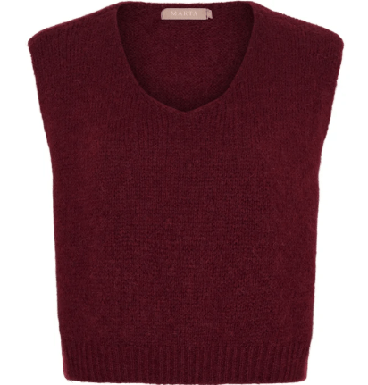 Marta Marlene Vest I Bordeaux