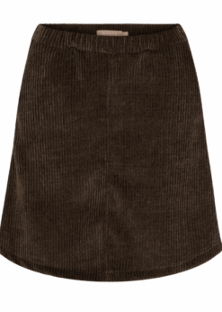 Marta Mørkebrun June Nederdel I Fløjl