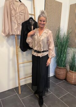 Marta Naria Bluse Beige Og Sort Marta Tyl Nederdel Fra Marta
