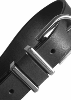 Sort Depeche Bælte Med Sølv Spænde 16354