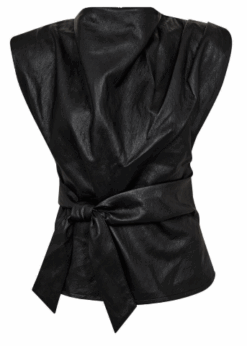 Sort Glitt Pleat Top Fra Co Couture