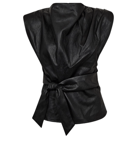 Sort Glitt Pleat Top Fra Co Couture