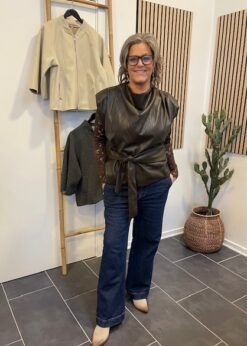 Co Couture Glitt Pleat Top Og Pieszak Jeans