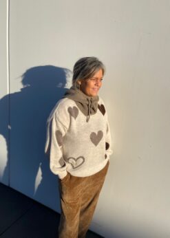 Marta Amarante Strik Beige Med Hjerter