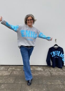 Marta Hibiscus Sweat Grå Lyseblå