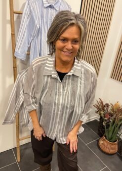 Marta Isolde Skjorte Sand Stribet