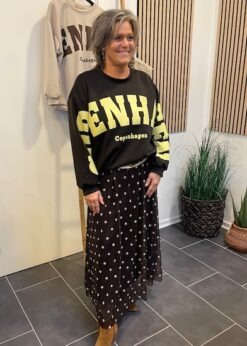 Marta Nederdel Med Prikker Og Brun Gul Sweat