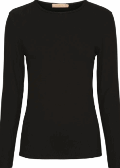 Marta Sort Langærmet T shirt Style 4906