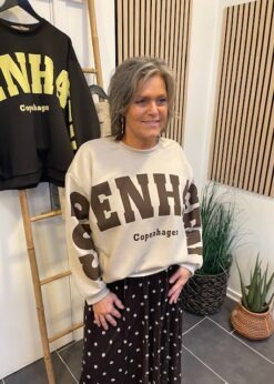 Marta Sweat Hibiscus Sweat Beige Brun