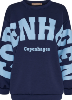 Marta Sweat Marineblå Lyseblå