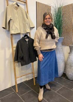 Part Two Petricia Denim Nederdel Og Sorbet Strik