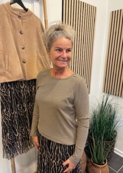 Prepair Beatrice Bluse Brun Stribet