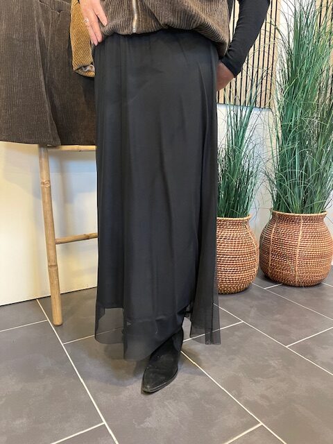 Sort Marta Nederdel I Tyl