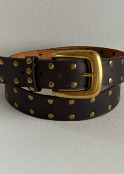 Three M Coffee Bælte Med Guld Nitter