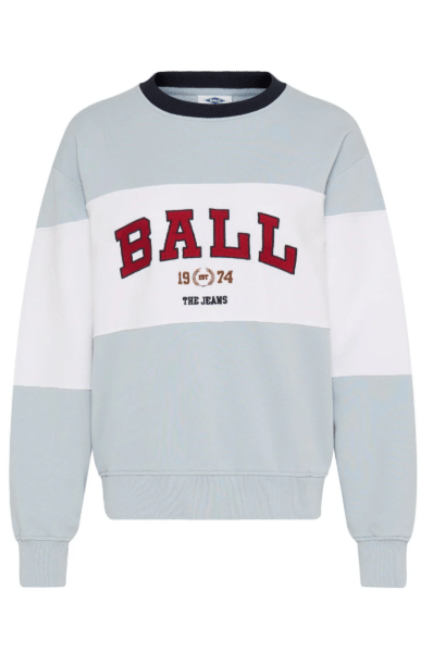 Ball Montana Sweat Lyseblå Med Hvid