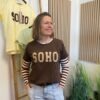 Brun Stribet Bluse Fra Marta Og Herdis Brun Beige T Shirt