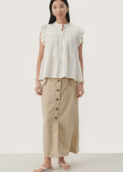 Creme Farvet Part Two Gimaline Top