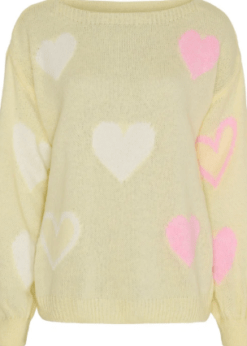 Marta Amarente Strik Gul Med Hjerter