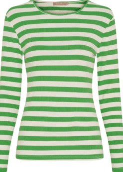 Marta Beogina Bluse Grøn Stribet Menta