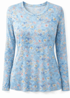 Marta Elissa Bluse Celeste Print