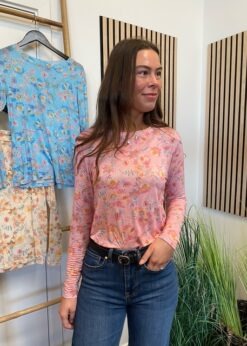 Marta Elissa Bluse Rosa Print