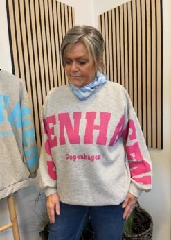 Marta Hibiscus Sweat Grå Pink