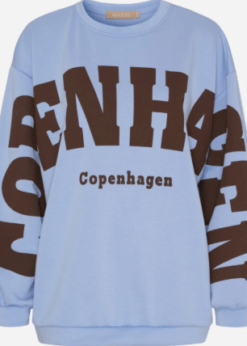 Marta Hibiscus Sweat Sky Blue Brun