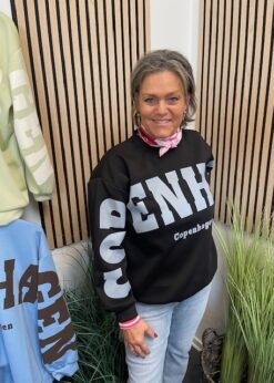 Marta Hibiscus Sweat Sort Blå