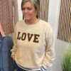 Marta Jessa Love Sweat Beige Med Brun