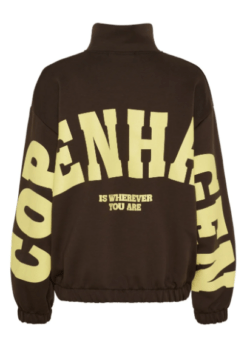 Marta Nete Sweat Cardigan Brun Med Gul