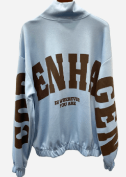 Marta Nete Sweat Cardigan Lyseblå Brun