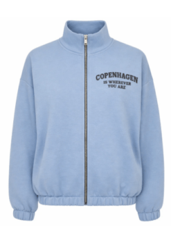 Marta Nete Sweat Lyseblå Med Brun