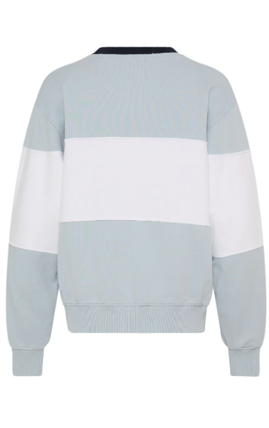 Montana Sweat Fra Ball I Lyseblå Hvid Med Rød Skrift