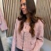 Rosa Kort Jakke Style Stina