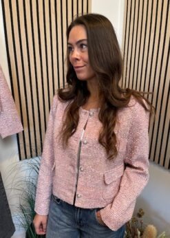 Rosa Kort Jakke Style Stina