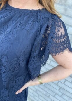 Blå Blondekjole Style Amena