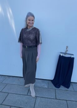 Co Couture Brun Anya Pleat Midi Nederdel Og Leti Bluse