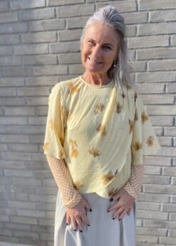 Co Couture Myla Bluse Og Gul Small Dots Meshbluse