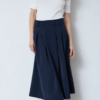 Co Couture Navy Anya Midi Pleat Nederdel