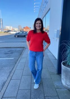 Cream Rød Sillar Bluse Og Colette Front Patch Pocket Jeans Fra Red Button