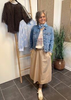 Freequent Breeze Nederdel Og Cream T Shirt