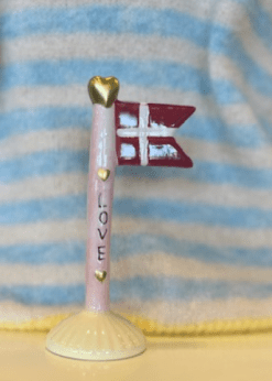 Keramik Flag Love Rosa Stang Lysegul Fod