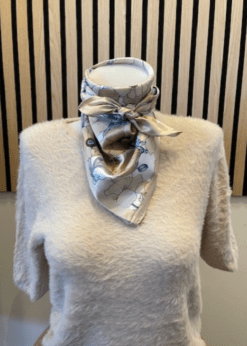 Marta Tørklæde Beige Multi Blomsterprint