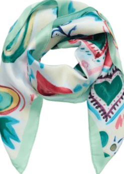 Marta Tørklæde I Grønt Multi Print