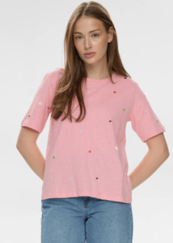 Numph Delora T Shirt Lyserød