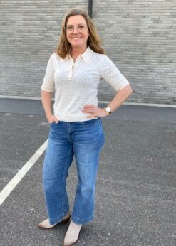 Part Two Anetti Bluse Og Red Button Jeans