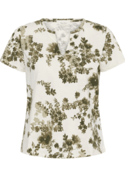 Part Two Gesinas T Shirt Med Blomsterprint I Army