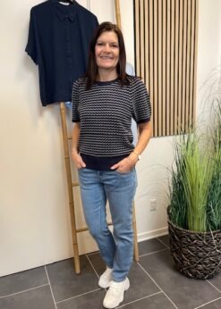 Soft Rebels Mayan Strik Og Red Button Sissy Jeans